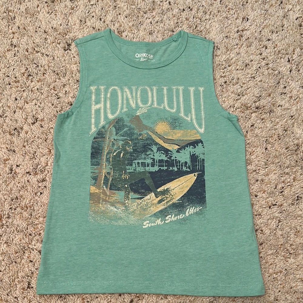 OshKosh B'gosh Teal Honolulu Graphic Tank Top